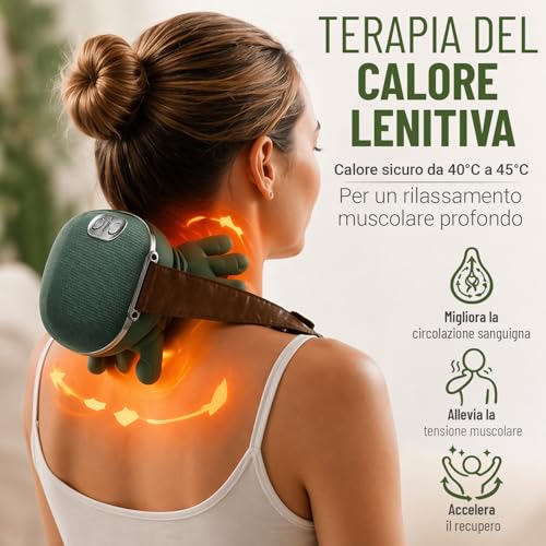 Il Massaggiatore professionale per collo e articolazioni con funzione riscaldante che cura e dona sollievo immediato da cervicali e strappi muscolari