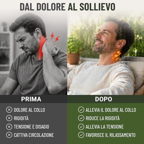 Il Massaggiatore professionale per collo e articolazioni con funzione riscaldante che cura e dona sollievo immediato da cervicali e strappi muscolari